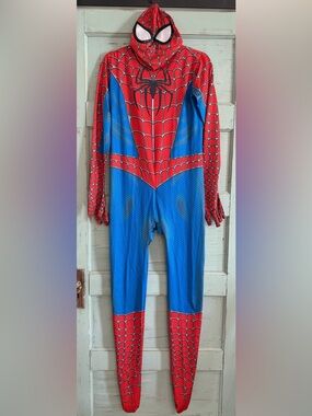 Adult Red & Blue Superhero Spiderman Suit Costume